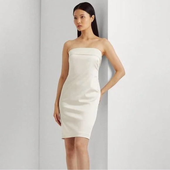 Bow back Satin Dress - Picture 1 of 3